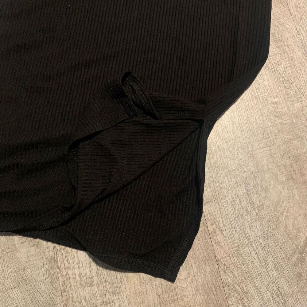 Obsessive Love Ribbed Knit Body Con Dress Knee Length Mock Neck S - Picture 4 of 4